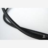 Fabric cable 2x1,5mm2, black