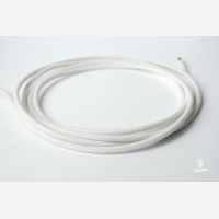 Textile cord 1x2.5mm2, white cotton