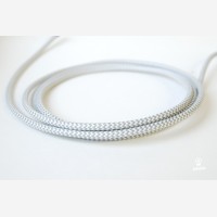 Textile Cable - Light Grey Zigzag