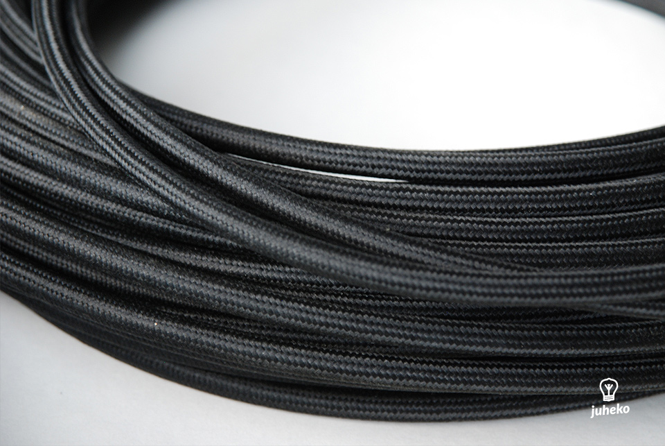 Textile Cable - Black 3x1,5mm2