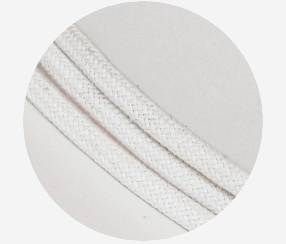 Textile Cable - White Cotton