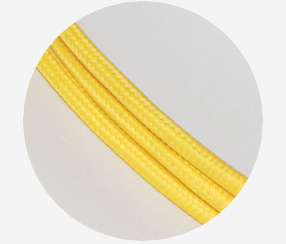 Textile cable "Lemon yellow" 3x1,5mm2