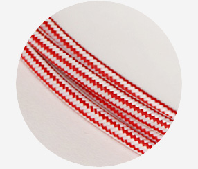 Textile cable "Red stripes" 3x1,5mm2