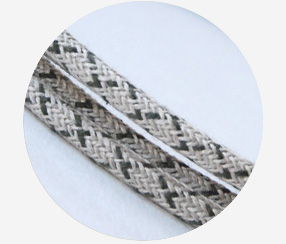 Rye linen & cotton CAT6 cable