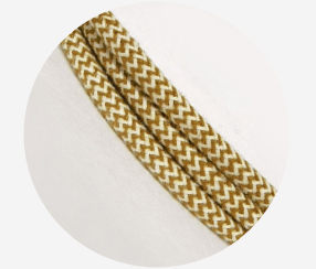 Textile cable "Linen zigzag"