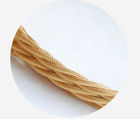 Twisted Textile Cable 3x1.5mm2 - Golden