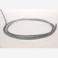 Textile Cable - Black- white zigzag 3x1.5mm2