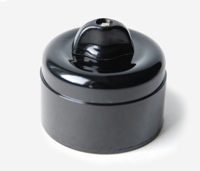 Bakelite rotary switch, black 