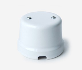 Porcelain junction box, white