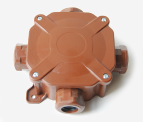 Retro surface-mounted junction box, brown, plastic