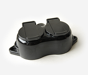 Pistorasia Retro duo IP44, musta