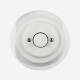 Porcelain flush-mounted dimmer cover and dimmer, white