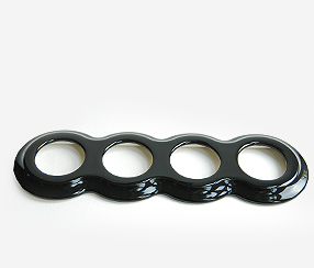 Porcelāna četrkāršs vāka rāmis IDA, melns Porcelāna četrkāršs vāka rāmis IDA, melns