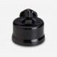 Porcelain one way wall switch Fontini, black