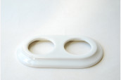 Porcelain frame for flush-mount wall sockets and switches, double Sat, white  Porcelain frame for flush-mount wall sockets and switches, double Sat, white