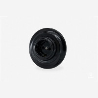 Porcelain flush-mounted wall socket, black