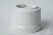 Surface mounted porcelain wall socket Sat, white