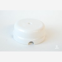 Porcelain junction box Sat small, white