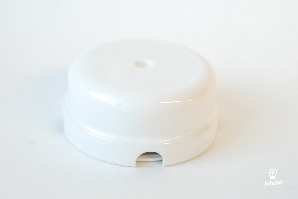 Porcelain junction box Sat small, white