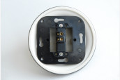 switch with metal button, flush-mounted , black, porcelain switch with metal button, flush-mounted , black, porcelain
