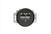 THPG Bakelite flush-mount 2xRJ45 data socket