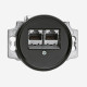 THPG Bakelite flush-mount 2xRJ45 data socket