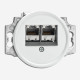 THPG duroplast flush-mount 2xRJ45 data socket