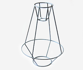 Long Iron Wire Lamp Shade Frame, gray, produced in Estonia