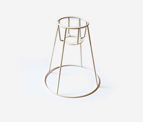 Small Iron Wire Lamp Shade Frame, creamy white, produced in Estonia