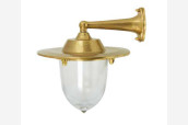 Misiņa sienas lampa Marine ar tulpes formas stiklu, IP64