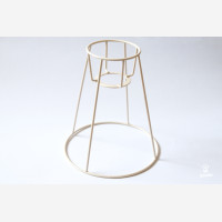 Small Iron Wire Lamp Shade Frame, creamy white, produced in Estonia