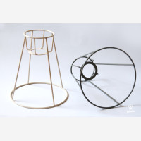 Small Iron Wire Lamp Shade Frame, creamy white, produced in Estonia