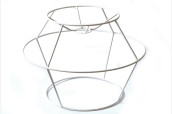 Wide Iron Wire Lamp Shade Frame, creamy white, produced in Estonia