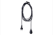 Cord set with E27 lampholder and plug, black, IP44