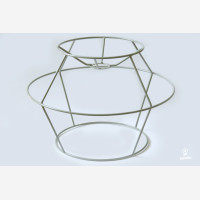 Wide Iron Wire Lamp Shade Frame, gray, produced in Estonia