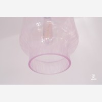 Handmade glass pendant light KAJU, Pink