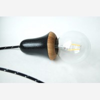 Oak Wood Lamp Juheko Muki, black