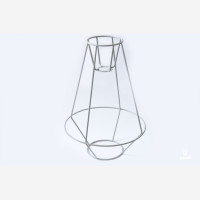 Long Iron Wire Lamp Shade Frame, gray, produced in Estonia