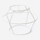 Wide Iron Wire Lamp Shade Frame, creamy white, produced in Estonia