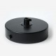 Ceiling rose with decoration, one hole, black, d 100mm