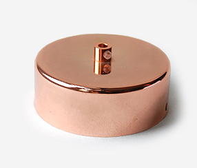 Metal ceiling rose, glossy copper, d 100 mm
