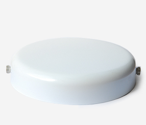 Metal ceiling rose without holes, d 120 mm, white