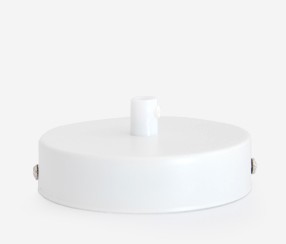 Ceiling rose with one hole, white, d 100mm
