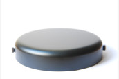 Metal ceiling rose without holes, d 120 mm, black