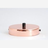 Metal ceiling rose, glossy copper, d 100 mm