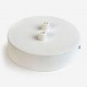 Ceiling rose with two holes, matt white