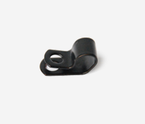 Plastic cable clamps, 10pcs, black, small