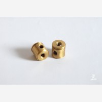 Solid brass 4 way tube connector M10 threaded holes 