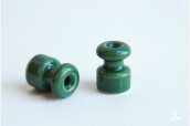 Ceramic wall fixing for twisted cables, green Ceramic wall fixing for twisted cables, green