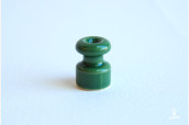 Ceramic wall fixing for twisted cables, green Ceramic wall fixing for twisted cables, green